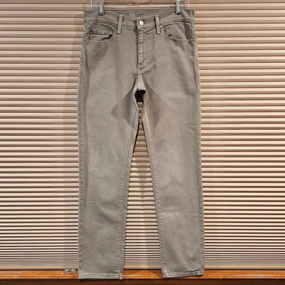 Mott & Bow Mercer Slim Fit Jeans Mens 30x30 Light Tan Stretch Denim Jeans